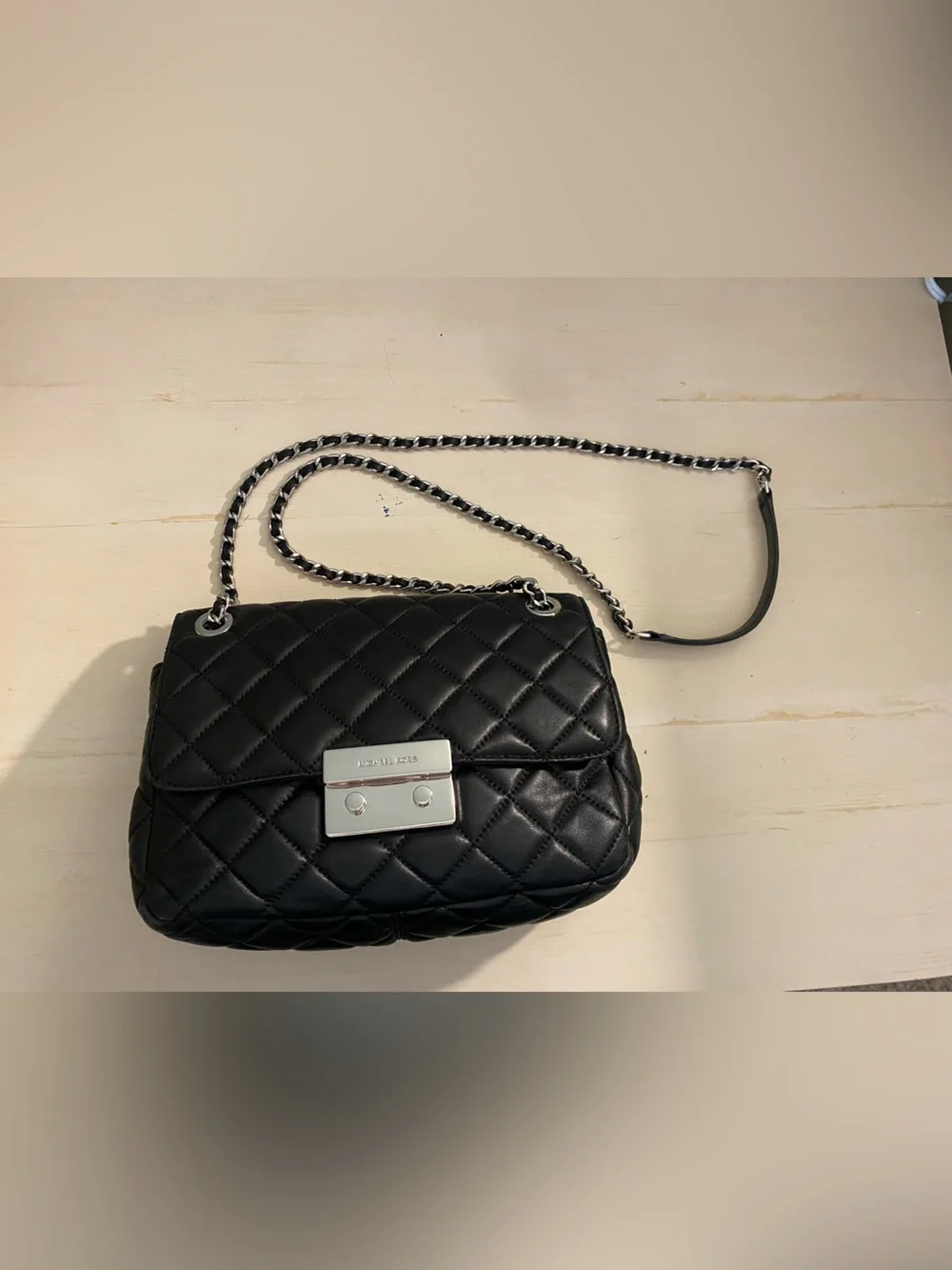 Michael Kors Black Quilted Sloane Handbag